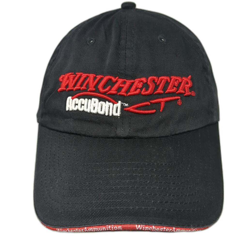 Winchester Baseball Cap Black One Size AccuBond Ammunition Logo Strapback hat